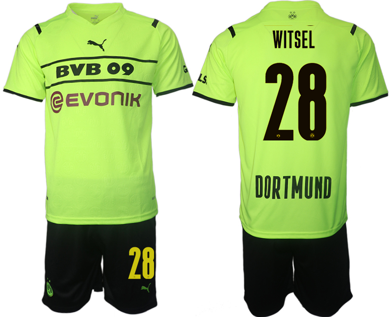 Men 2021-2022 Club Borussia Dortmund Cup green #28 Soccer Jersey